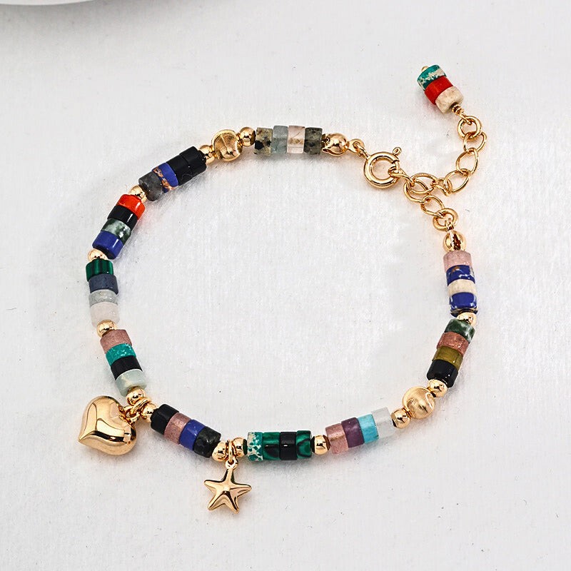 Antique Gold Coloured Stone Bracelet