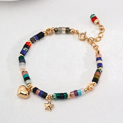 Antique Gold Coloured Stone Bracelet