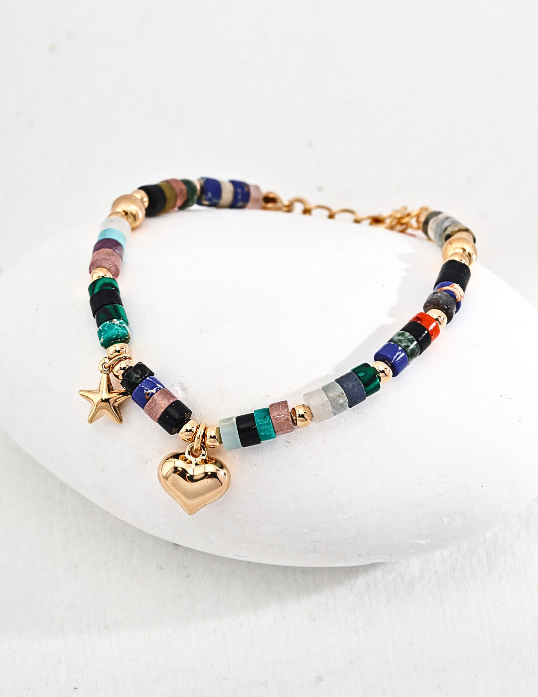 Antique Gold Coloured Stone Bracelet