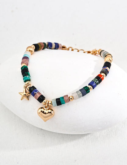 Antique Gold Coloured Stone Bracelet