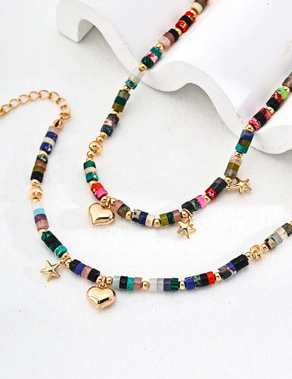 Antique Gold Coloured Stone Bracelet