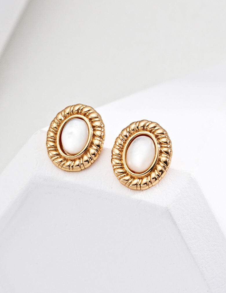 Natural Shell Stud Earrings