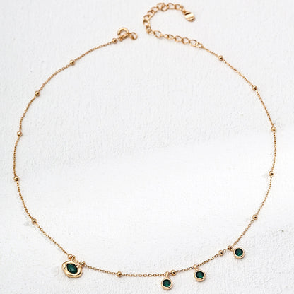 Sleek Sparkle: Silver Zircon Necklace